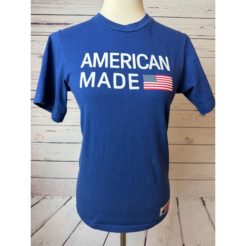 American Giant T-Shirt XS Tee Shirt Extra Small USA Made Flag Womens Patriotic